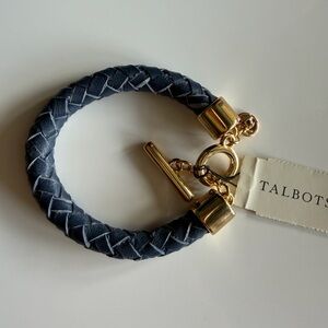 Talbots Blue and Gold-tone Braided bracelet